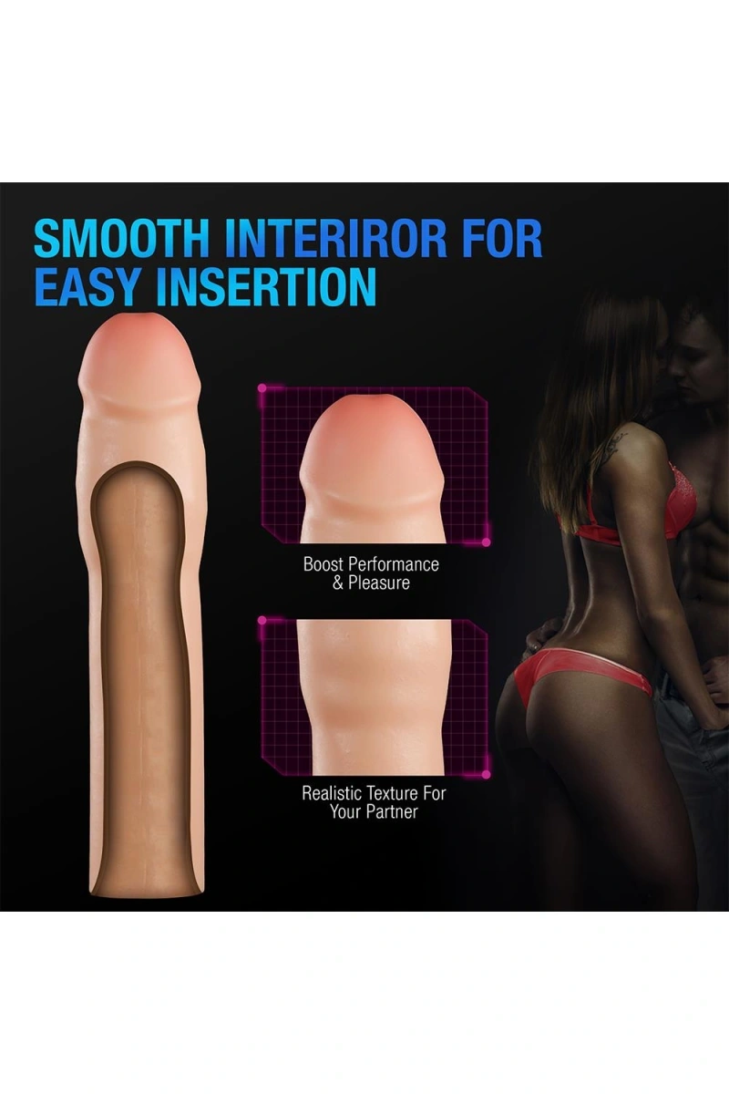 Prelungitor de Penis Performance Resilience +3.8 cm, Silicon Lichid, Natural, Nr. 7, Erotic24.ro