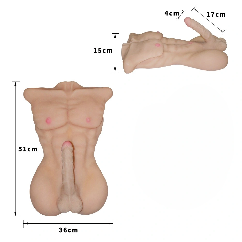 Masturbator Ricky, Penis si Anus, Material TPR Realist, Natural, 51 cm, #6, Erotic24.ro