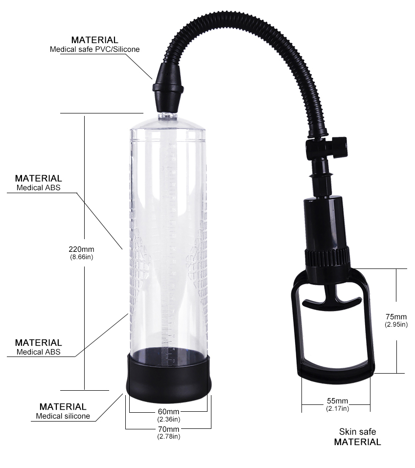 Pompa Pentru Marirea Penisului cu Maneta Enlargement PowerUp Transparent, Nr. 8, Erotic24.ro