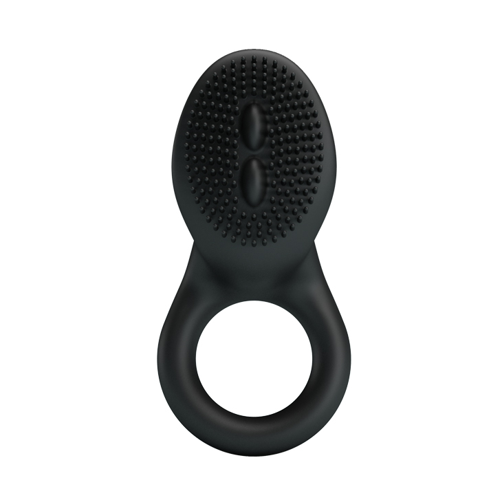 Inel de Penis Cobra cu Stimulator Clitoris, Silicon, Negru