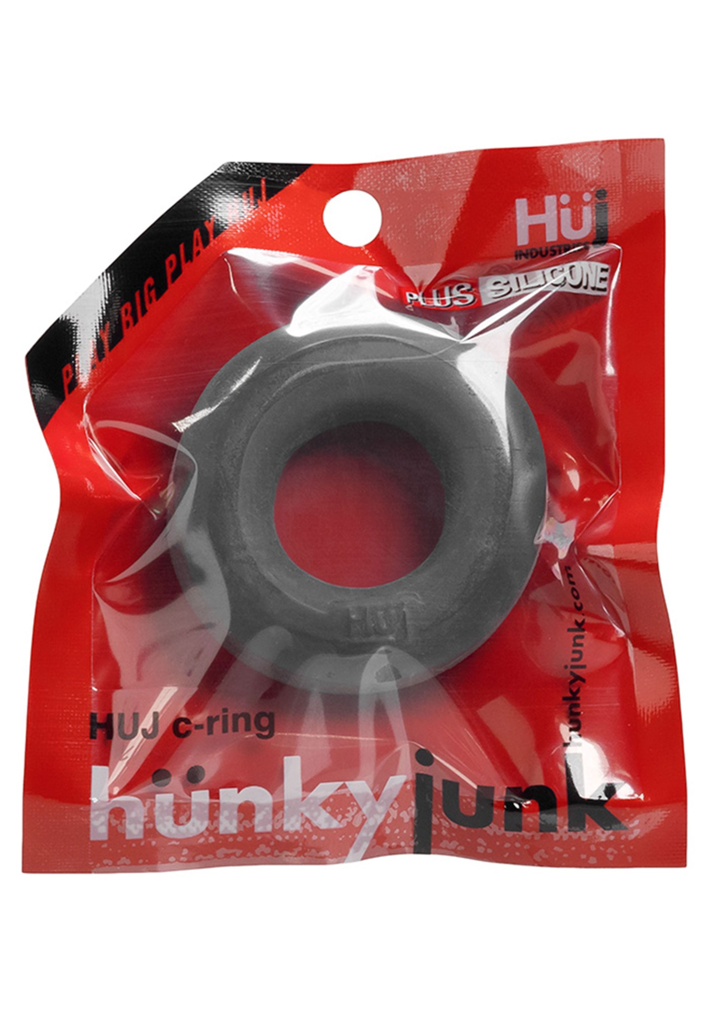 Inel de Penis Hunkyjunk C-ring Super Stretchy Gri, #3, Erotic24.ro