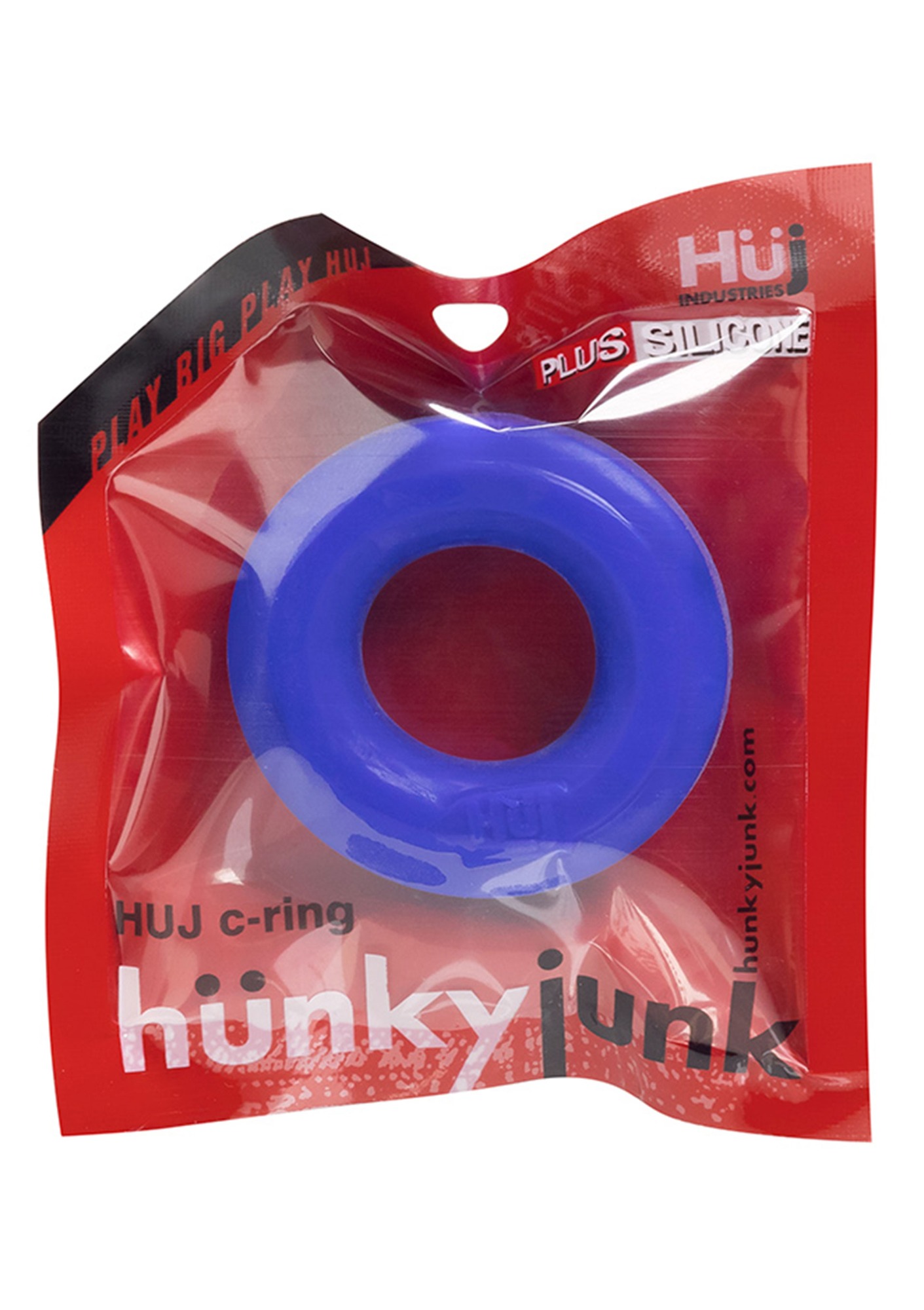 Inel de Penis Hunkyjunk C-ring Super Stretchy Albastru Cobalt, #3, Erotic24.ro