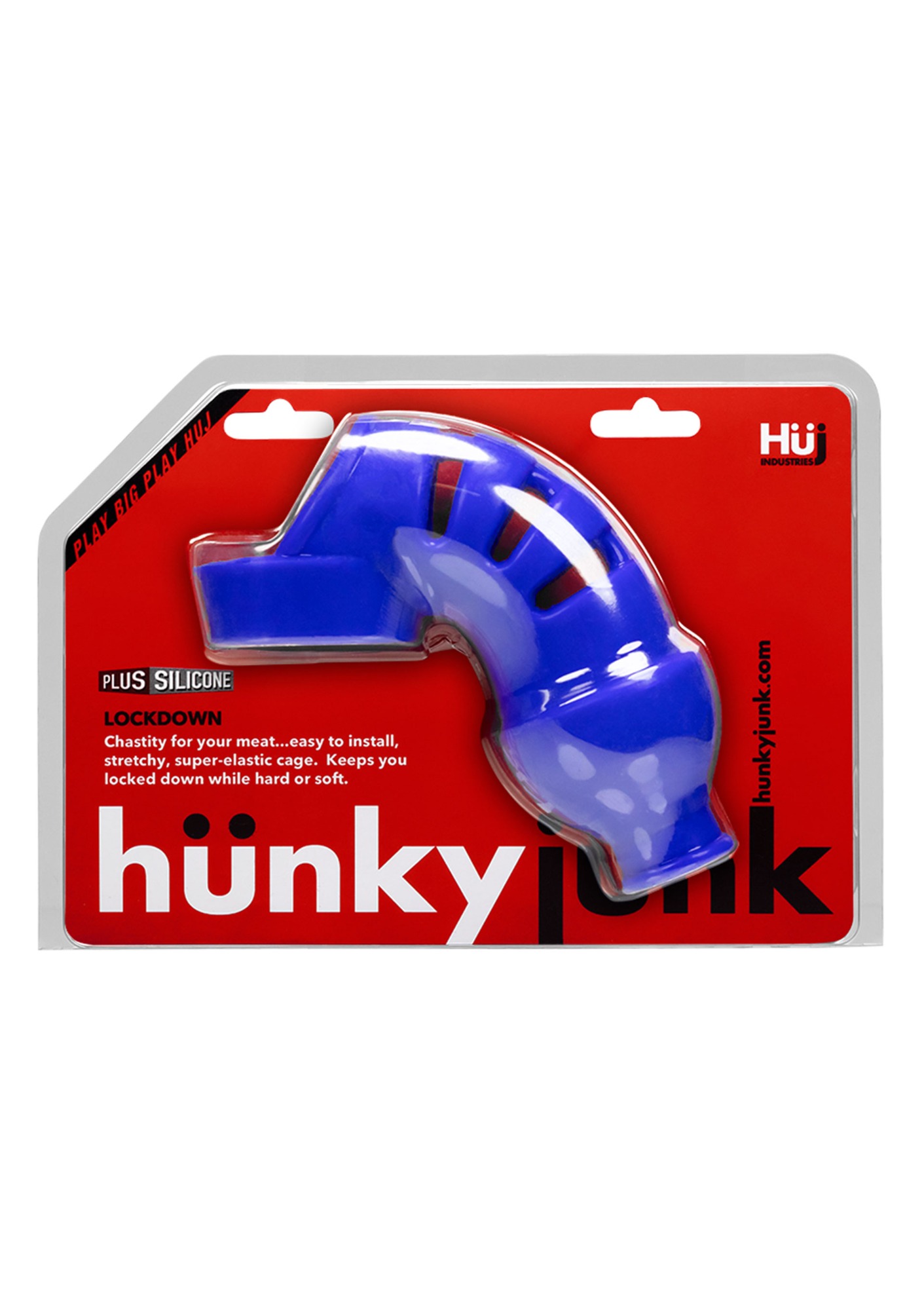 Cusca de Castitate Lockdown Hunkyjunk Albastra, Nr. 4, Erotic24.ro