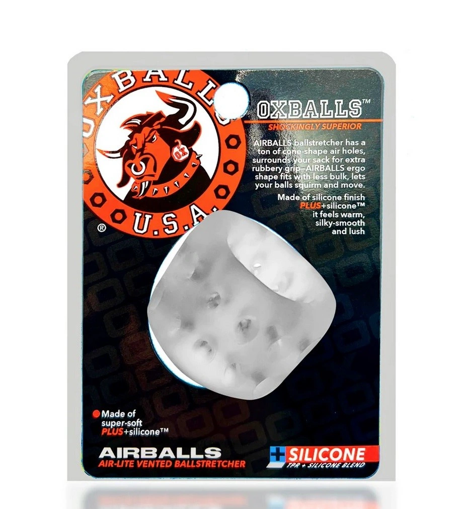 Inel Testicule Airballs Air-Lite Ballstretcher, Transparent, Nr. 4, Erotic24.ro