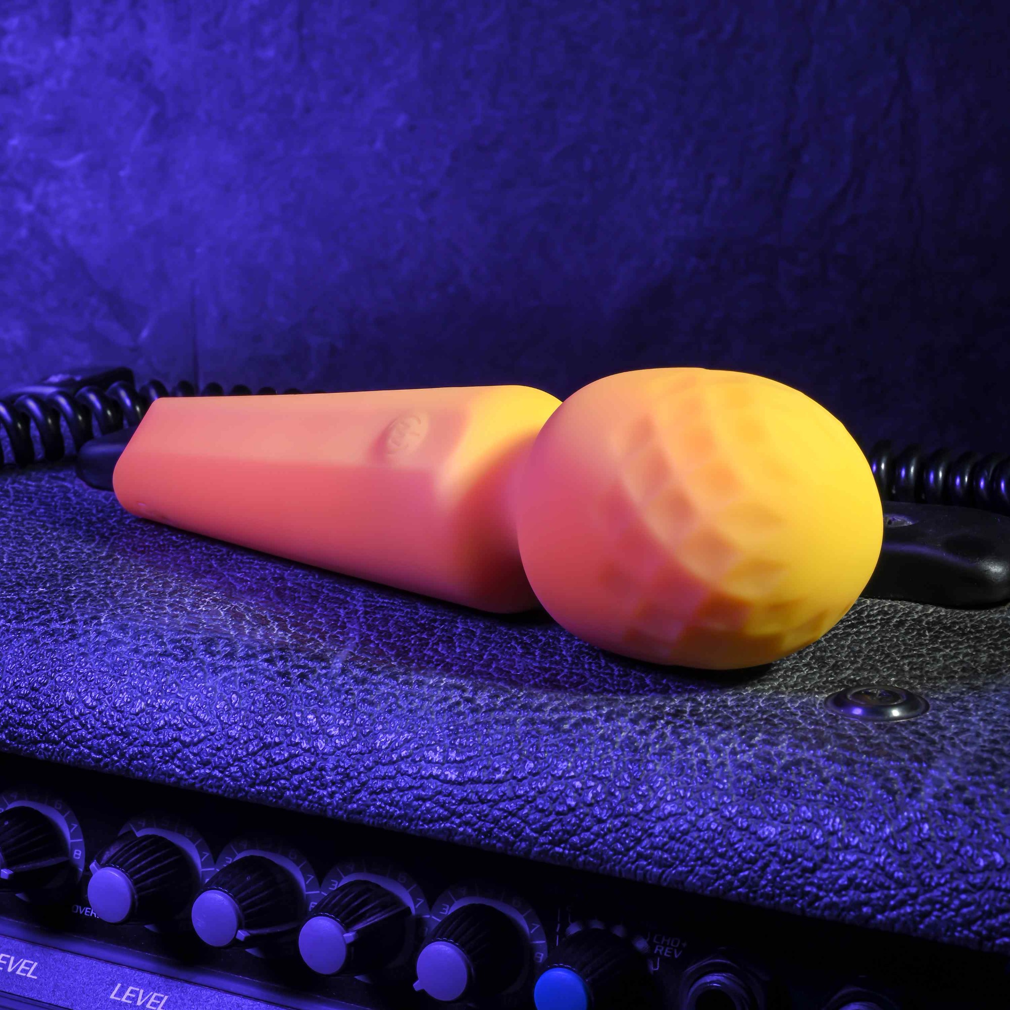 Vibrator Wand Sunshine, 10 Moduri Vibratii, Silicon Lichid, USB, Galben, 17 cm, #8, Erotic24.ro