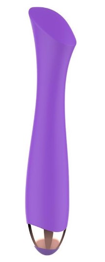 Vibrator Punctul K Mandy 10 Moduri Vibratii Silicon USB Mov/Auriu 19.9 cm