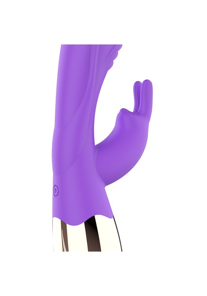 Vibrator Rabbit Viora 10 Moduri Vibratii Silicon USB Mov/Auriu 19.5 cm, #4, Erotic24.ro