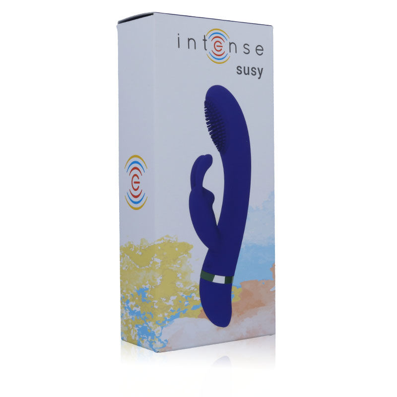 Vibrator Intense Susy, 7 Moduri Vibratii, 3 Setari Pulsatorii, Silicon, USB, Mov, 18.8 cm, Nr. 5, Erotic24.ro