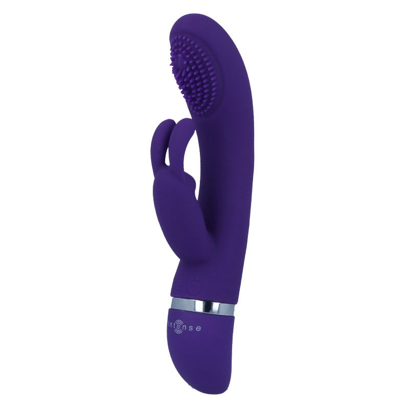 Vibrator Intense Susy, 7 Moduri Vibratii, 3 Setari Pulsatorii, Silicon, USB, Mov, 18.8 cm, Nr. 4, Erotic24.ro