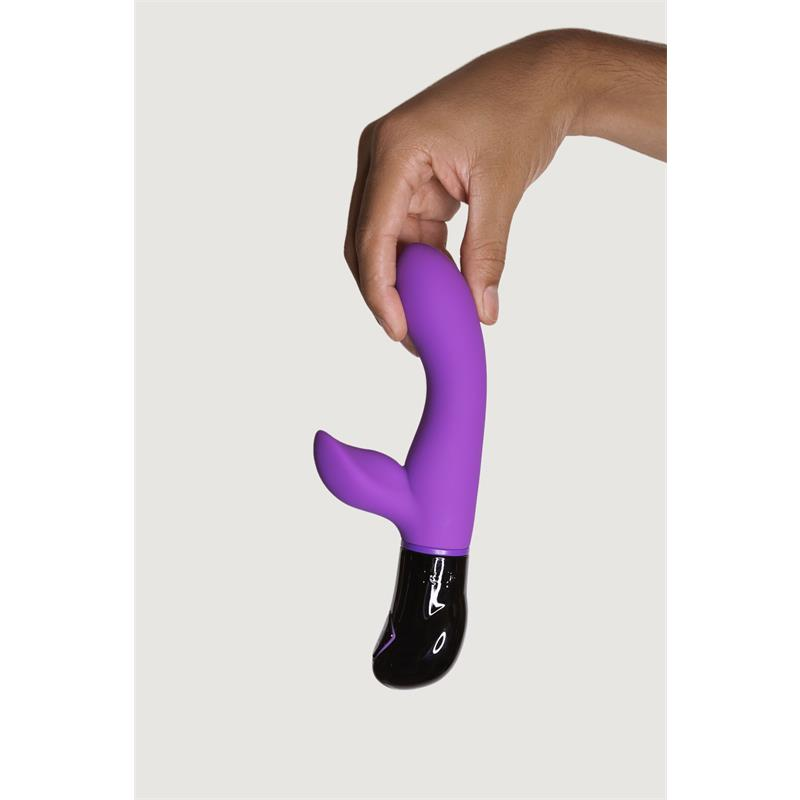 Vibrator Rabbit Gaia 10 Moduri Vibratii Silicon USB Mov 20.4 cm, Nr. 3, Erotic24.ro