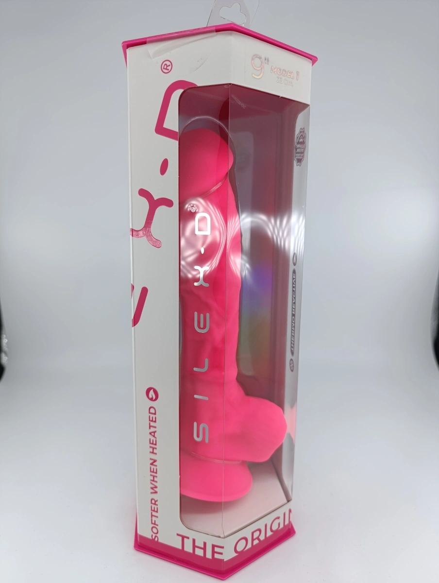 Dildo Thermo Reactive Silicon cu Memorie Dubla Densitate, Roz, 23 cm, #2, Erotic24.ro