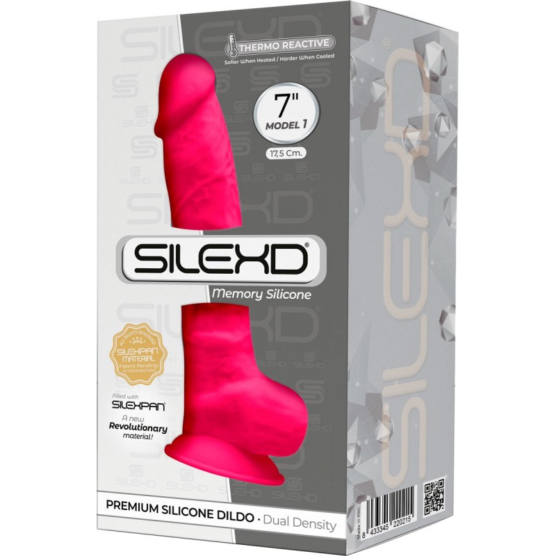Dildo Realistic, Thermo Reactive, Silicon cu Memorie, Dubla Densitate, Roz, 17.6 cm, #2, Erotic24.ro