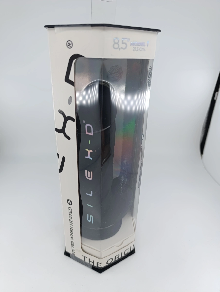 Dildo Thermo Reactive Silicon cu Memorie Dubla Densitate, Negru, 21.5 cm, #2, Erotic24.ro