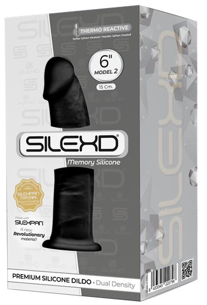 Dildo Thermo Reactive Silicon Dubla Densitate Negru 15 cm, #2, Erotic24.ro