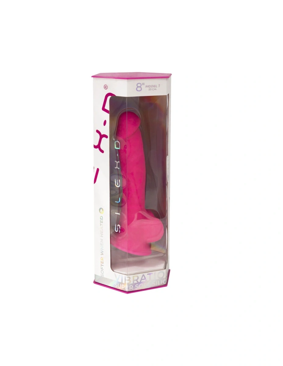 Vibrator Realist Silexd Remote Control, 10 Moduri Vibratii, Silicon, USB, Roz, 20 cm, #7, Erotic24.ro