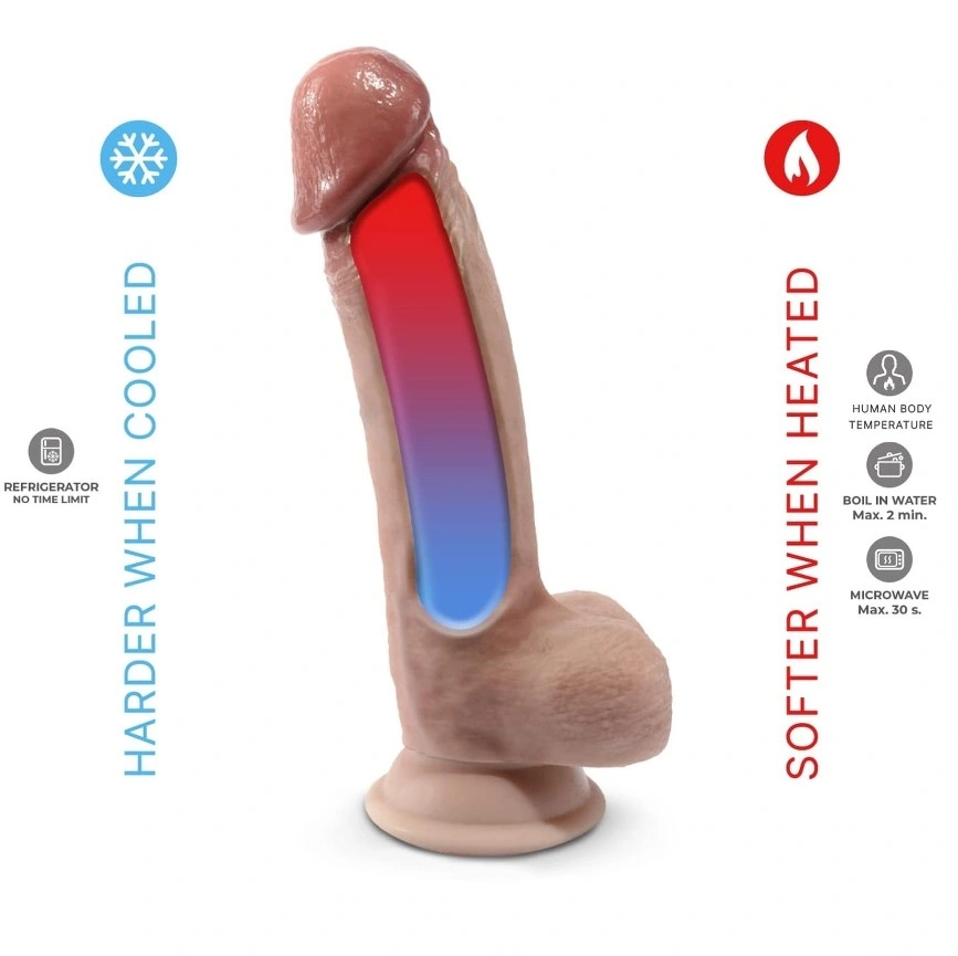 Dildo Realist Premium Real Skin Silicon Lichid, Natural, 17.8 cm, #4, Erotic24.ro