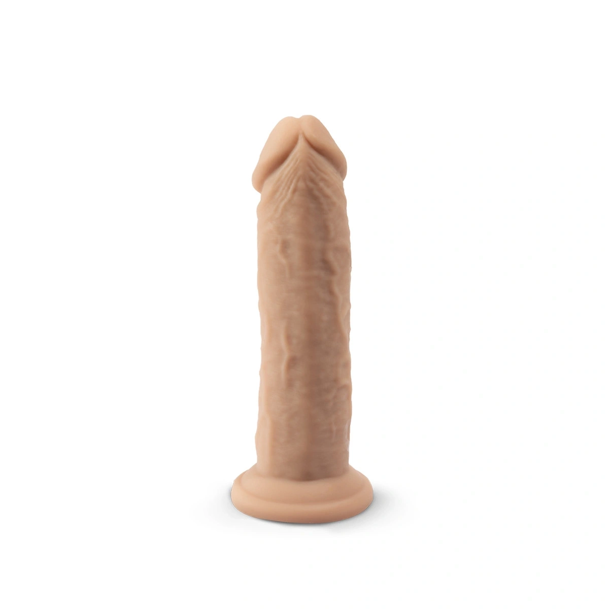 Dildo Thermo Reactive Silicon cu Memorie Dubla Densitate, Natural, 15.4 cm, #2, Erotic24.ro