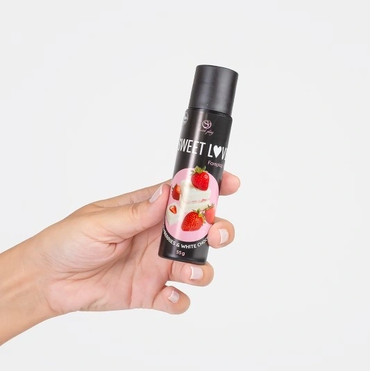 Gel Comestibil Stimulator Unisex, Aroma Ciocolata Alba si Capsuni, 55 gr, #2, Erotic24.ro