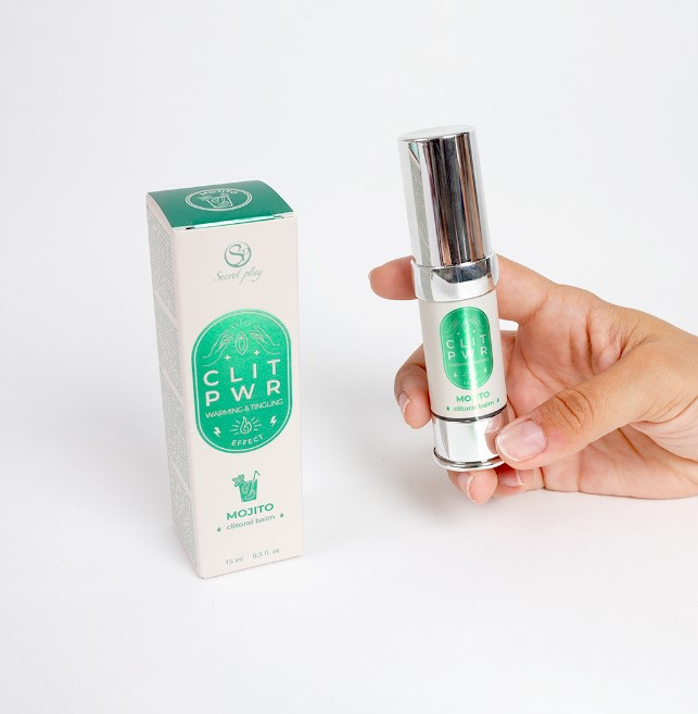 Balsam Stimulator pentru Clitoris Clit PWR cu Efect Vibrator si de Incalzire, Aroma Mojito, 15 ml, #4, Erotic24.ro