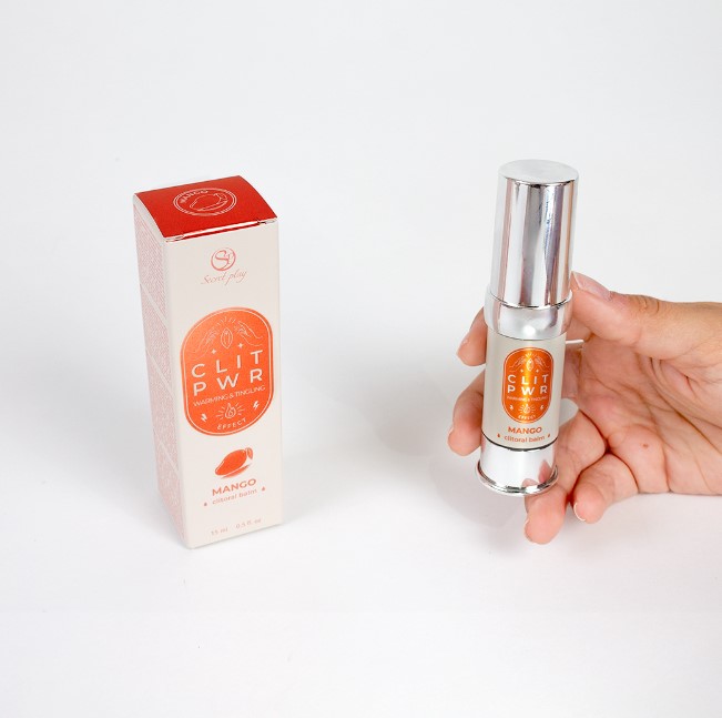 Balsam Stimulator pentru Clitoris Clit PWR cu Efect Vibrator si de Incalzire, Aroma Mango, 15 ml, #4, Erotic24.ro
