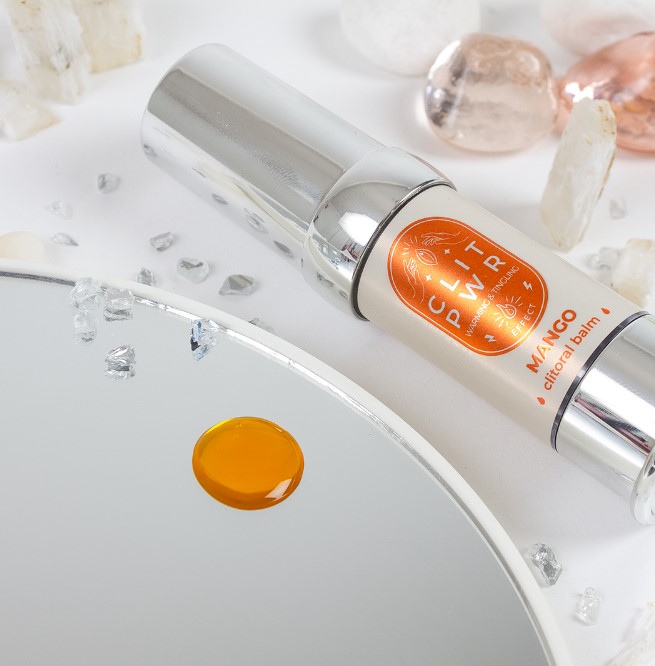 Balsam Stimulator pentru Clitoris Clit PWR cu Efect Vibrator si de Incalzire, Aroma Mango, 15 ml, #2, Erotic24.ro