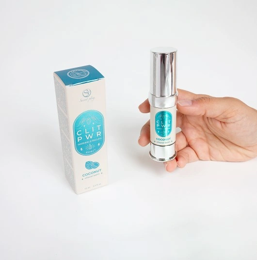 Balsam Stimulator pentru Clitoris Clit PWR cu Efect Vibrator si de Incalzire, Aroma Cocos, 15 ml, Nr. 3, Erotic24.ro