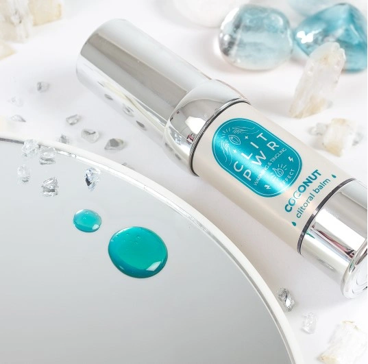 Balsam Stimulator pentru Clitoris Clit PWR cu Efect Vibrator si de Incalzire, Aroma Cocos, 15 ml, Nr. 2, Erotic24.ro