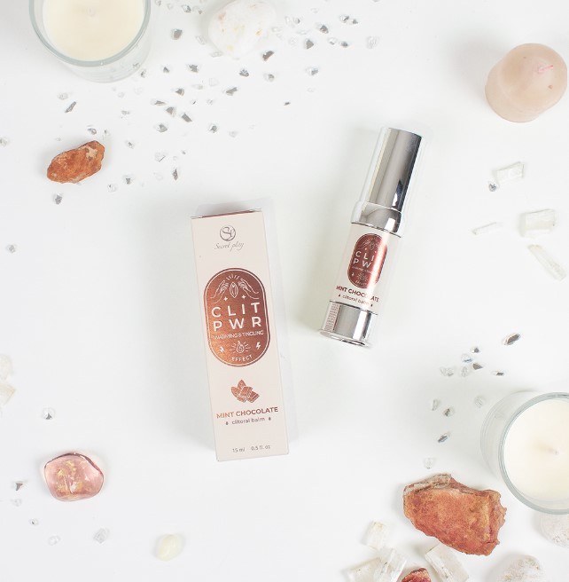 Balsam Stimulator pentru Clitoris Clit PWR cu Efect Vibrator si de Incalzire, Aroma Ciocolata cu Menta, 15 ml, #3, Erotic24.ro