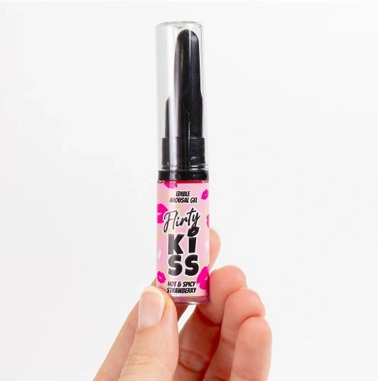 Set Comestibil Flirty Kiss 2 Geluri Stimulatoare, Efect Incalzire si Efect Racoritor, 16 gr, #2, Erotic24.ro