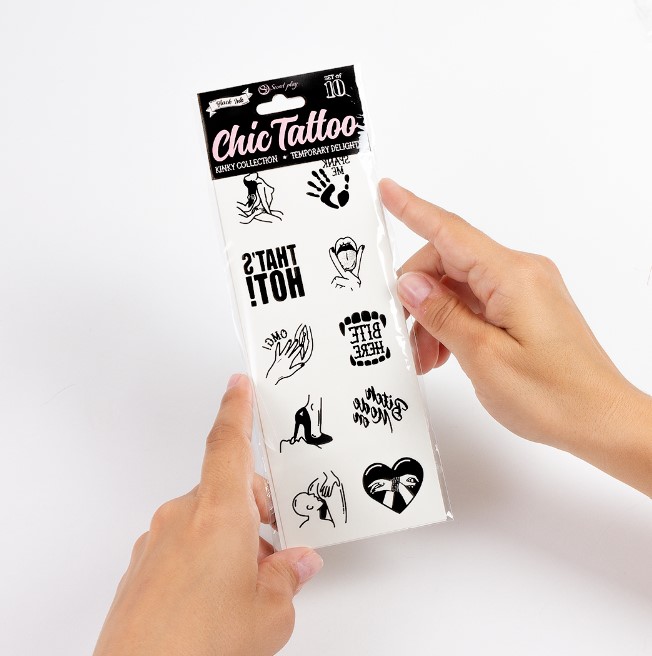 Set 10 Tatuaje Temporare Kinky Collection, Negru, #2, Erotic24.ro