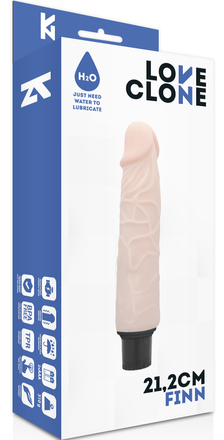 Vibrator Autolubrifiant Loveclone Finn Natural 21 cm, #2, Erotic24.ro