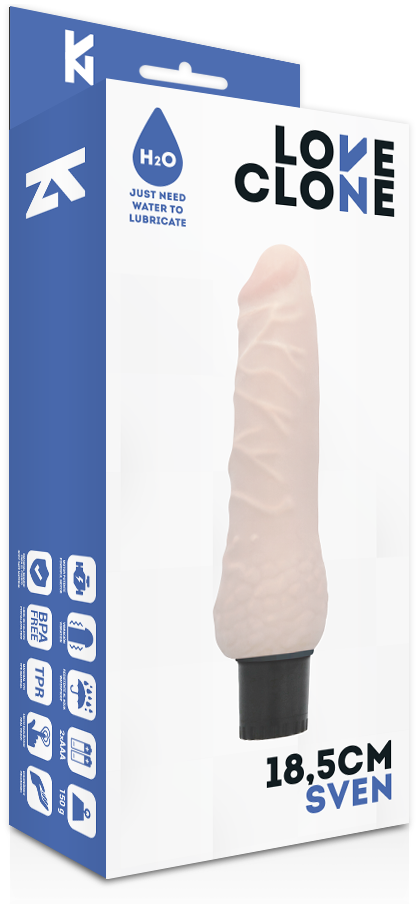 Vibrator Autolubrifiant Loveclone Sven Natural 18.5 cm, #2, Erotic24.ro