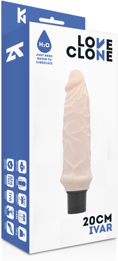 Vibrator Autolubrifiant Loveclone Ivar Natural 20 cm, Nr. 2, Erotic24.ro