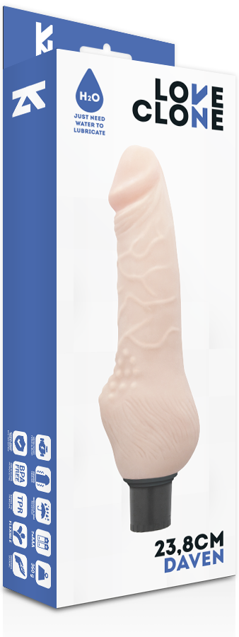 Vibrator Autolubrifiant Loveclone Daven Natural 23.8 cm, #2, Erotic24.ro