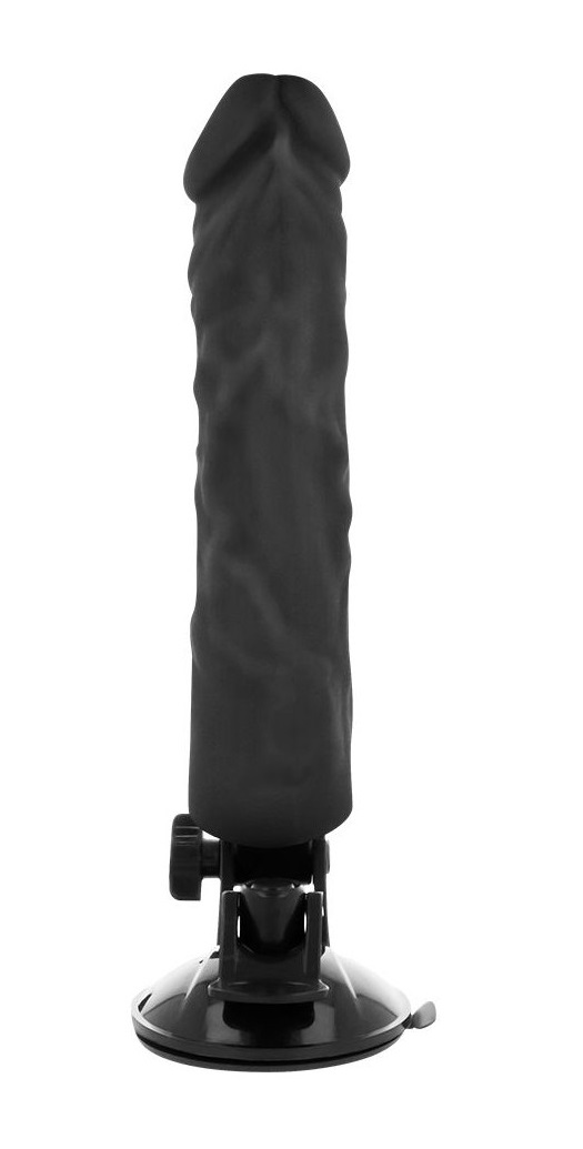 Vibrator Realist Base Cock cu Suport Handsfree si Prelungitor Penis Vibratii Multispeed Negru 21 cm, #2, Erotic24.ro