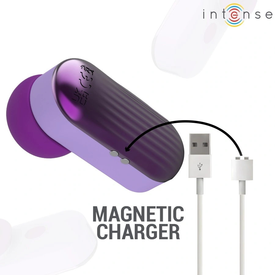 Stimulator Clitoris Sabrina, Atasament Detasabil, Suctiune si Tapare, Silicon, USB Magnetic, Mov, #3, Erotic24.ro