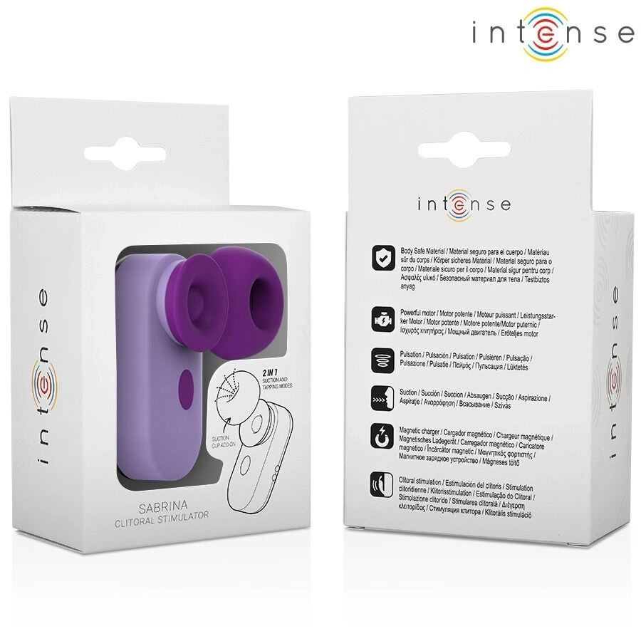 Stimulator Clitoris Sabrina, Atasament Detasabil, Suctiune si Tapare, Silicon, USB Magnetic, Mov, #6, Erotic24.ro