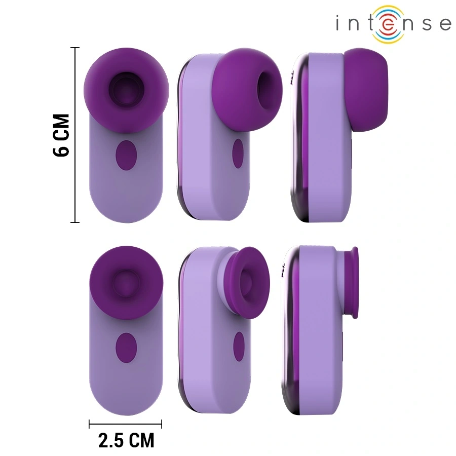 Stimulator Clitoris Sabrina, Atasament Detasabil, Suctiune si Tapare, Silicon, USB Magnetic, Mov, #4, Erotic24.ro