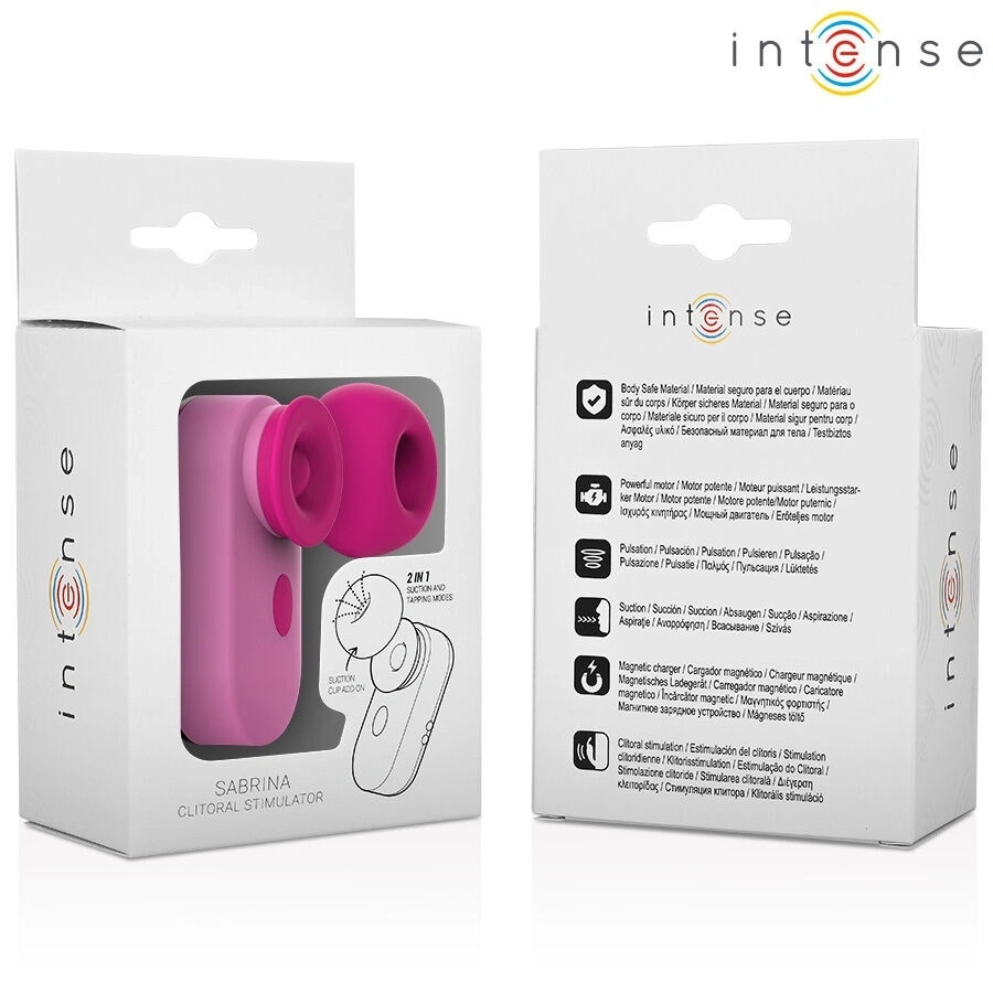 Stimulator Clitoris Sabrina, Atasament Detasabil, Suctiune si Tapare, Silicon, USB Magnetic, Roz, #6, Erotic24.ro