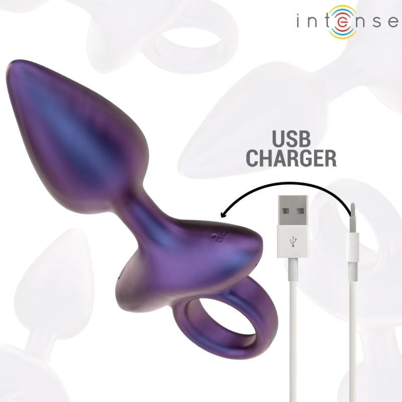 Vibrator Anal Michael, Remote Control, 10 Moduri Vibratii, Silicon Moale, USB, Albastru, 13 cm, #5, Erotic24.ro