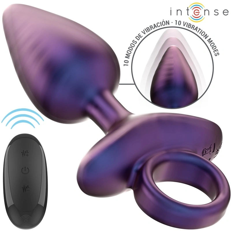 Vibrator Anal Michael, Remote Control, 10 Moduri Vibratii, Silicon Moale, USB, Albastru, 13 cm, #1, Erotic24.ro
