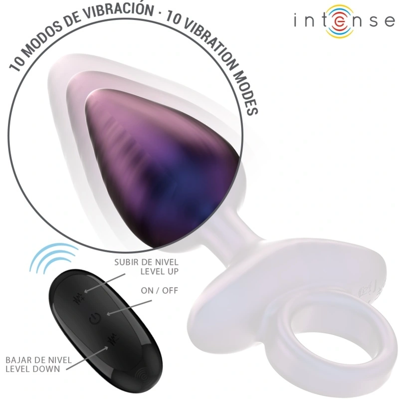 Vibrator Anal Michael, Remote Control, 10 Moduri Vibratii, Silicon Moale, USB, Albastru, 13 cm, #2, Erotic24.ro