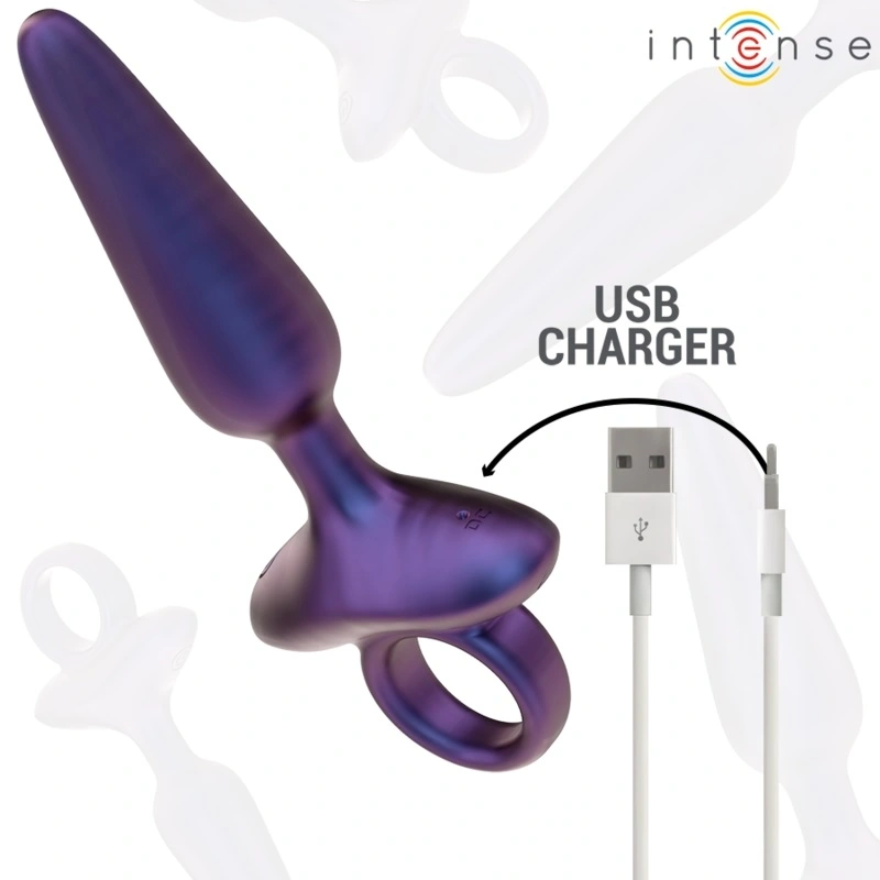 Vibrator Anal Marlon, Remote Control, 10 Moduri Vibratii, Silicon Moale, USB, Albastru, 15 cm, #6, Erotic24.ro