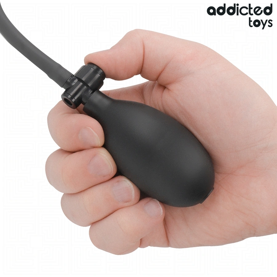 Dop Anal Gonflabil Addicted Toys, Silicon, Negru, 12.3 cm, #2, Erotic24.ro