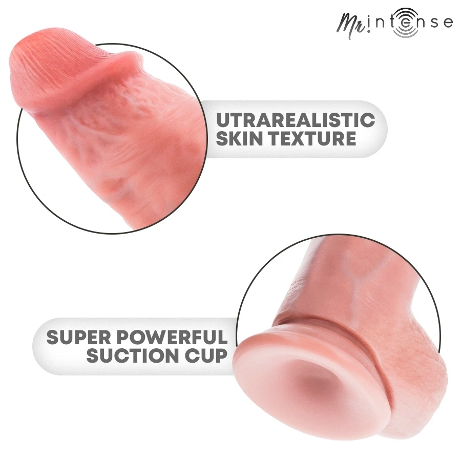 Dildo Realist Spencer Big cu Ventuza, Silicon, Natural, 25.5 cm, #4, Erotic24.ro