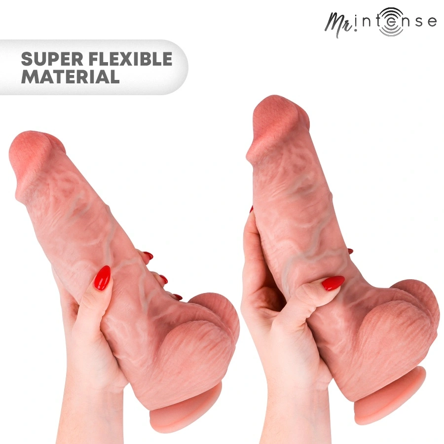 Dildo Realist Spencer Extra Big cu Ventuza, Silicon, Natural, 28 cm, #3, Erotic24.ro