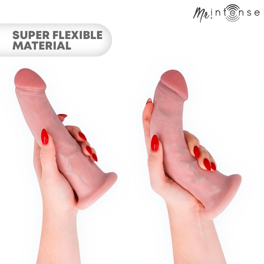 Dildo Realist Terence Medium cu Ventuza, TPR, Natural, 20 cm, Nr. 2, Erotic24.ro