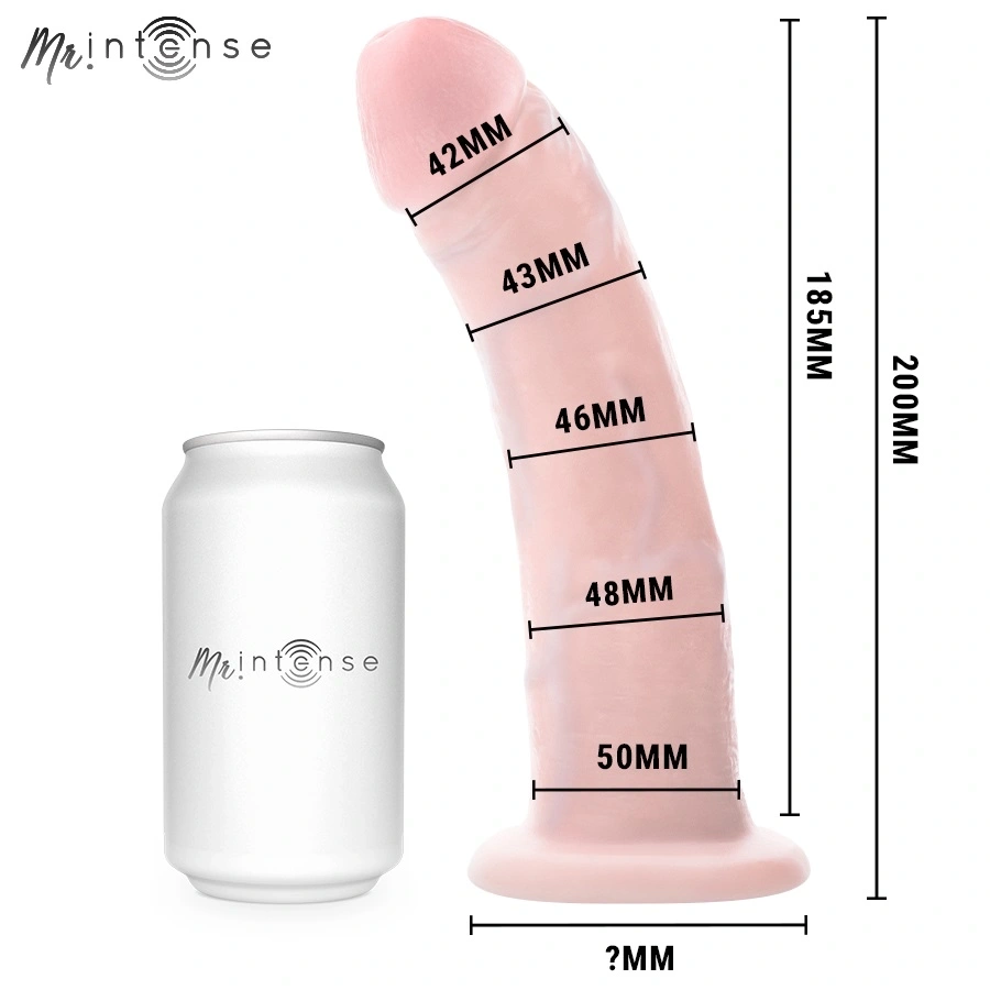 Dildo Realist Terence Medium cu Ventuza, TPR, Natural, 20 cm, Nr. 5, Erotic24.ro
