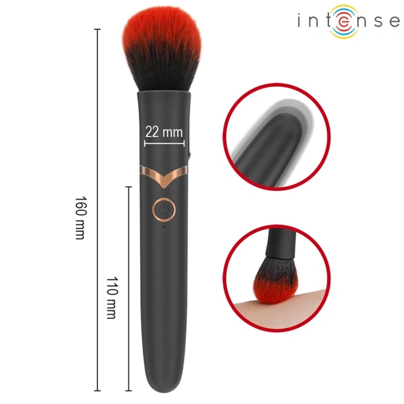 Vibrator Brush Emilia, 10 Moduri Vibratii, Functie Incalzire, Silicon, USB, Negru, 16 cm, Nr. 6, Erotic24.ro