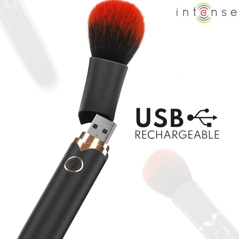 Vibrator Brush Emilia, 10 Moduri Vibratii, Functie Incalzire, Silicon, USB, Negru, 16 cm, Nr. 3, Erotic24.ro